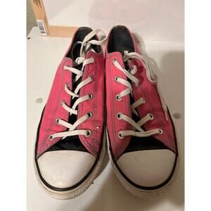 Converse All-Star, pink sneakers with flowery tongue, juniors size 4